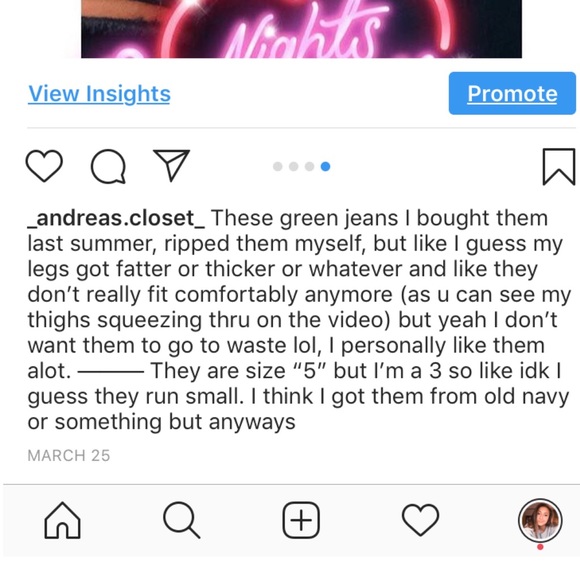 Ripped Jeans: Dark Green Size 3 - Picture 5 of 5